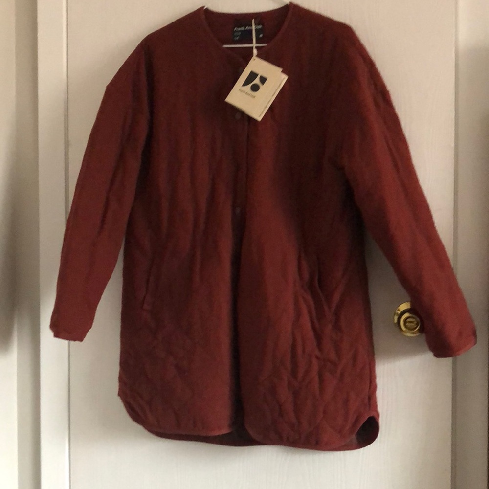 Frank and Oak Red Quilted Jacket